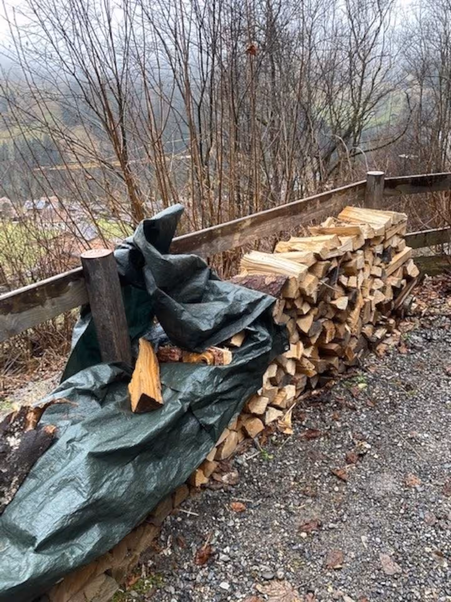 Brennholz beim Riedli Chalet
